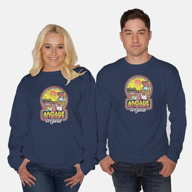 Arcade Wizardry-unisex crew neck sweatshirt-artlahdesigns