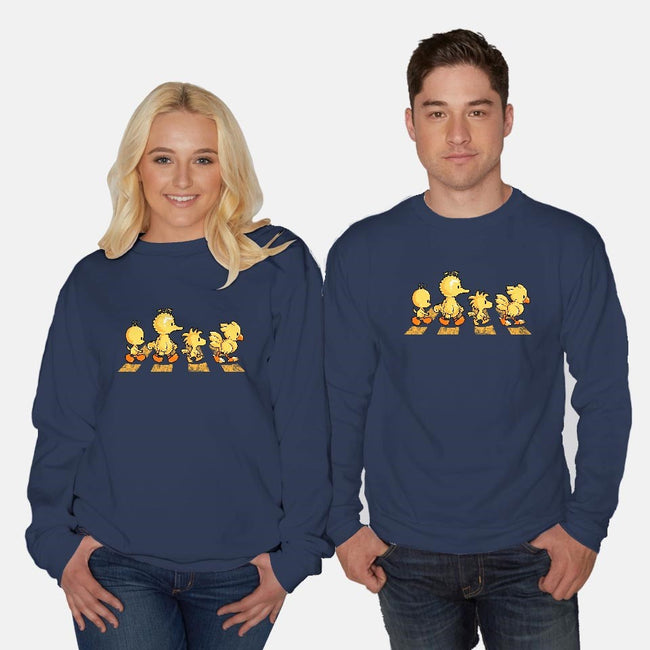 Yellow Birdy Road-unisex crew neck sweatshirt-PrimePremne