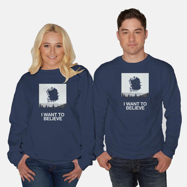 I Saw a Moving Castle-unisex crew neck sweatshirt-maped