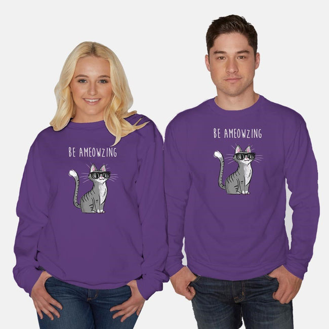 Be Ameowzing-unisex crew neck sweatshirt-ursulalopez