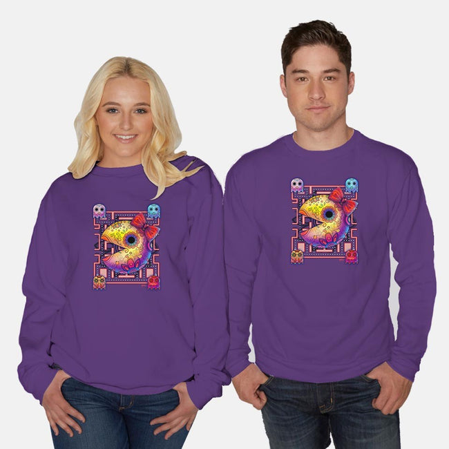 Ms Pac Muertos-unisex crew neck sweatshirt-MoniWolf