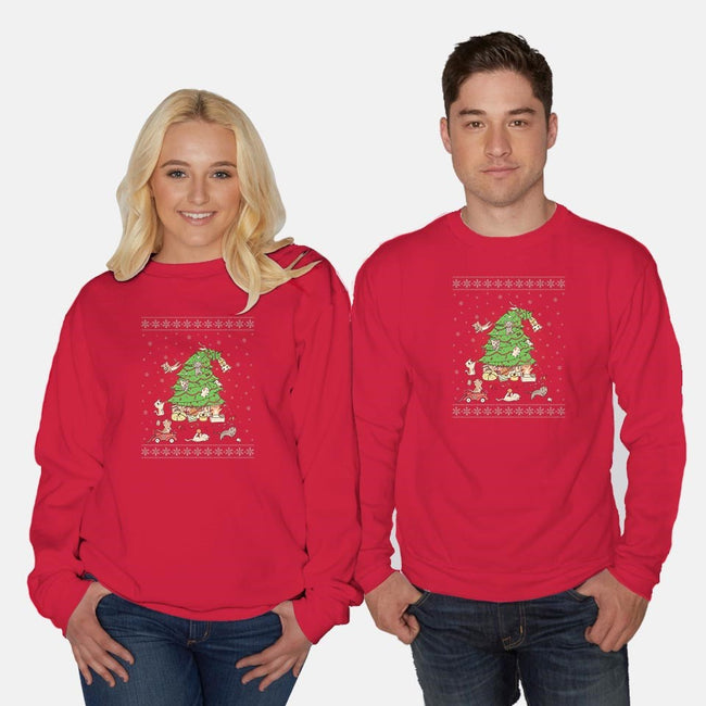 Purrrfect Christmas-unisex crew neck sweatshirt-LiRoVi