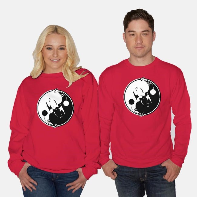 Yin Yang Mog-unisex crew neck sweatshirt-motoslave
