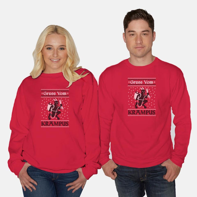 Greetings From Krampus-unisex crew neck sweatshirt-jozvoz
