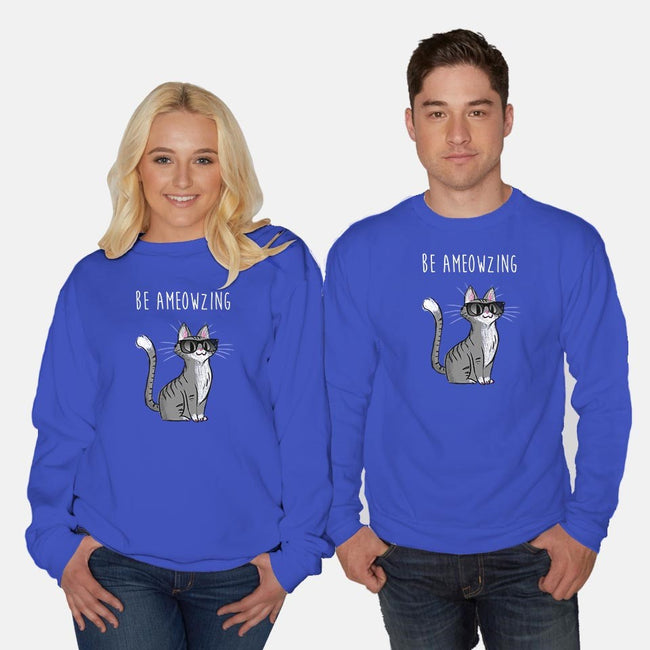 Be Ameowzing-unisex crew neck sweatshirt-ursulalopez