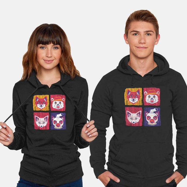 Fantastic Fox Friends-unisex pullover sweatshirt-Miranda Dressler
