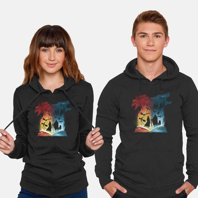 Book of Fire and Ice-unisex pullover sweatshirt-dandingeroz