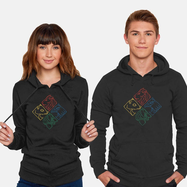 Geometric Houses-unisex pullover sweatshirt-theteenosaur