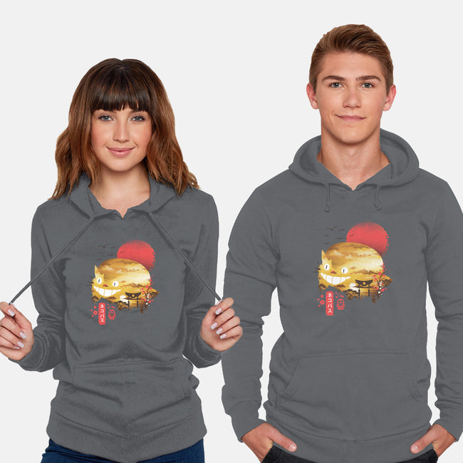 Ukiyo-E Catbus-unisex pullover sweatshirt-dandingeroz