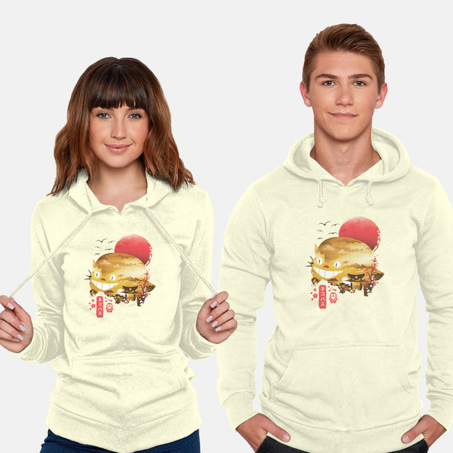 Ukiyo-E Catbus-unisex pullover sweatshirt-dandingeroz