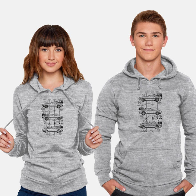 Time Machine Schematics-unisex pullover sweatshirt-elloco