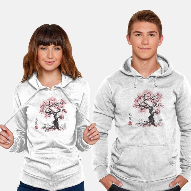 Forest Spirits Sumi-e-unisex pullover sweatshirt-DrMonekers