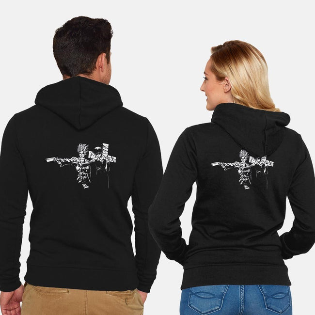 Trigun Fiction-unisex zip-up sweatshirt-Coinbox Tees