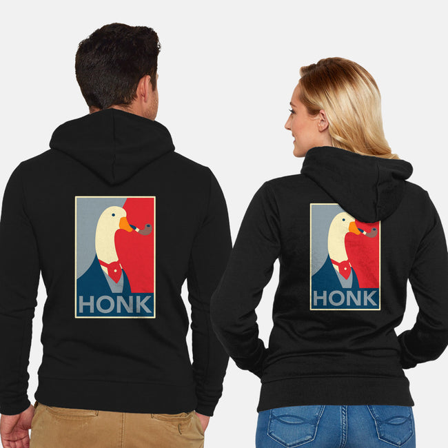 Honk 4 President-unisex zip-up sweatshirt-zody