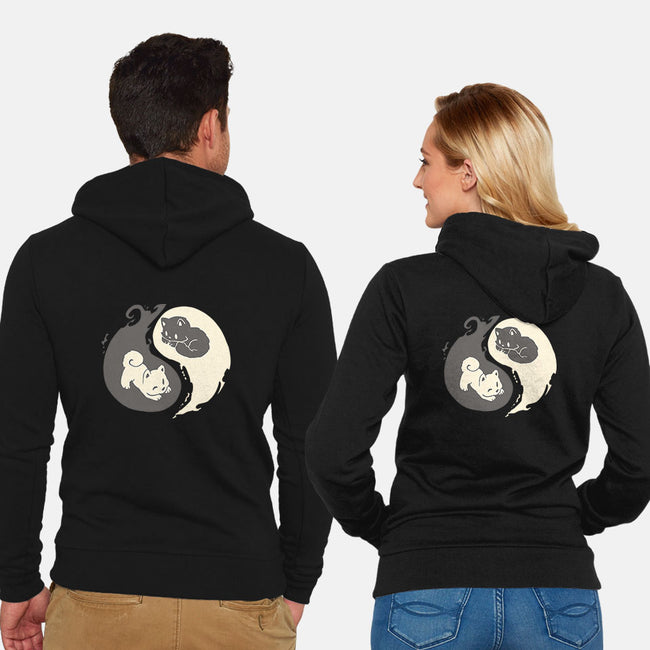 Yin and Yang-unisex zip-up sweatshirt-amyneko