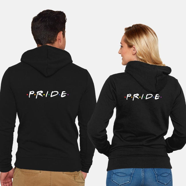 Friendly Pride-unisex zip-up sweatshirt-DClawrance