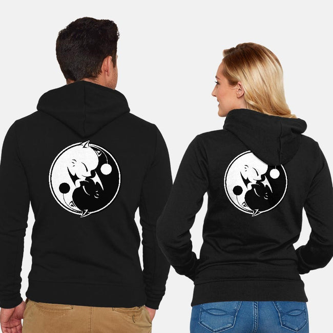 Yin Yang Mog-unisex zip-up sweatshirt-motoslave