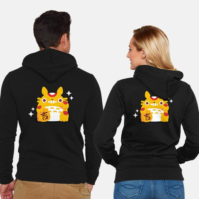 My Neighbor Maneki-Neko-unisex zip-up sweatshirt-daria rhodes