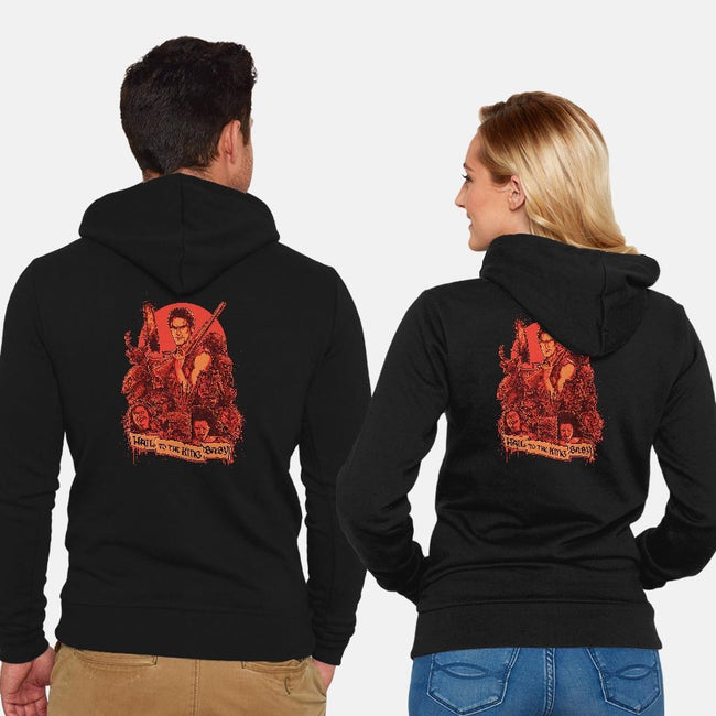 Hail to the King, Baby-unisex zip-up sweatshirt-Moutchy