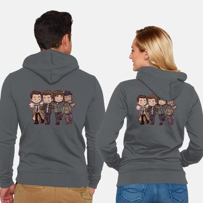 Hunter Buddies-unisex zip-up sweatshirt-DoOomcat