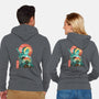 Ukiyo-E Hyrule Hero-unisex zip-up sweatshirt-dandingeroz