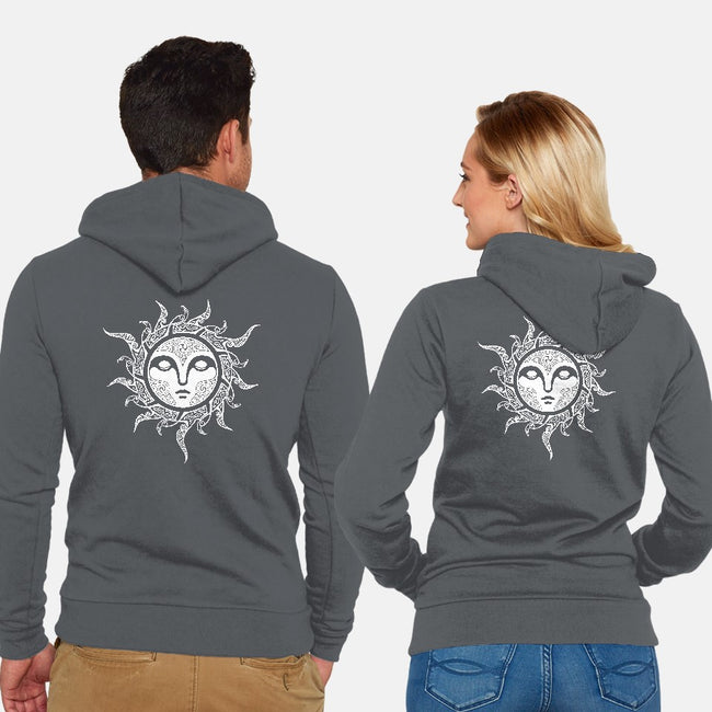 Yule Midwinter Sun-unisex zip-up sweatshirt-RAIDHO