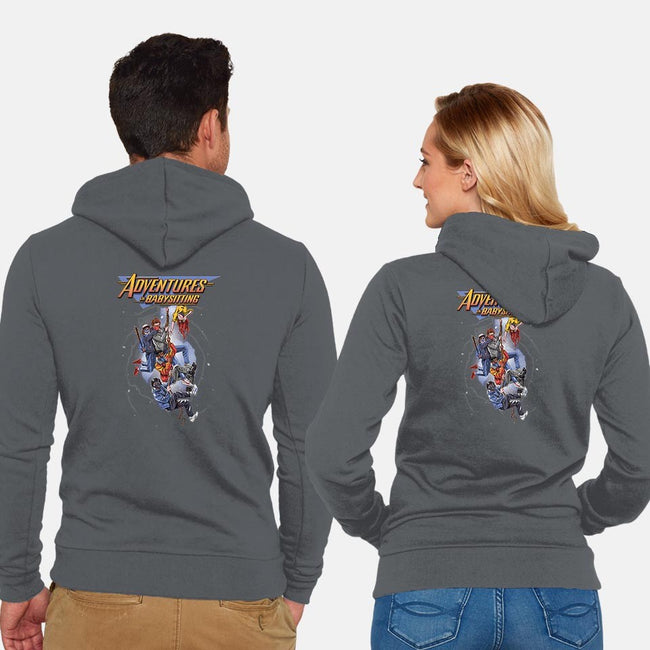 Steve's Adventure in Babysitting-unisex zip-up sweatshirt-jlaser