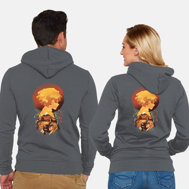 Breath of Fire-unisex zip-up sweatshirt-dandingeroz