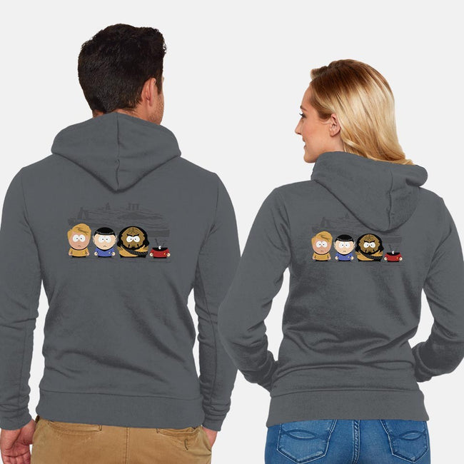 South Trek-unisex zip-up sweatshirt-Beware_1984