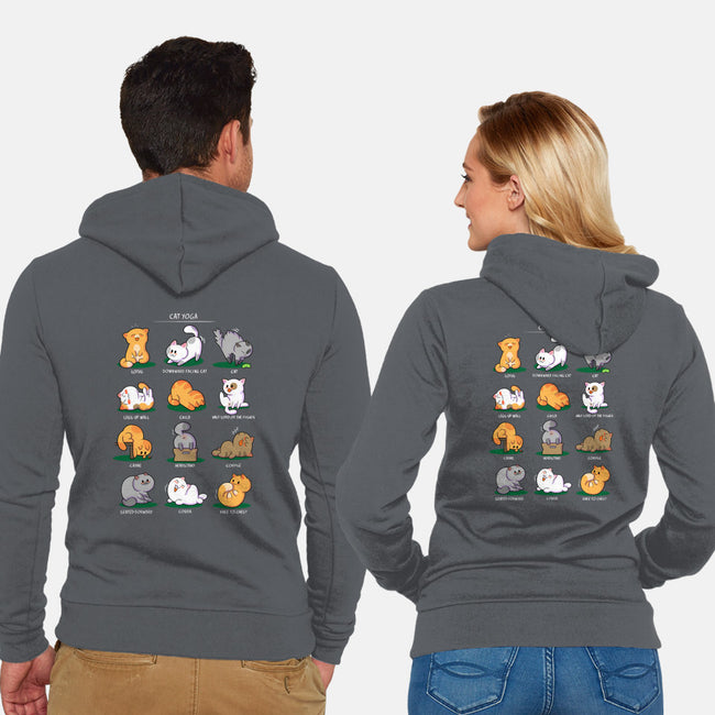 Cat Yoga-unisex zip-up sweatshirt-queenmob