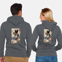 Eva Ukiyo-E-unisex zip-up sweatshirt-vp021