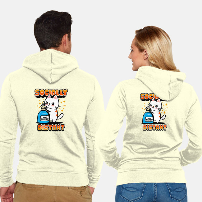 Socially Distant-unisex zip-up sweatshirt-Boggs Nicolas