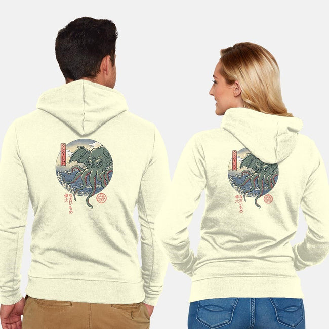 CTHULHU UKIYO-E-unisex zip-up sweatshirt-vp021