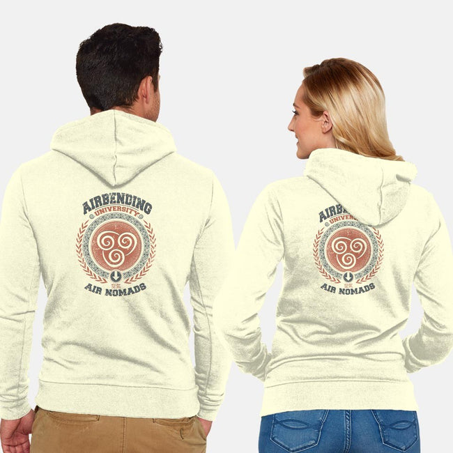 Airbending University-unisex zip-up sweatshirt-Typhoonic