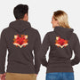 Fox of Leaves-unisex zip-up sweatshirt-NemiMakeit