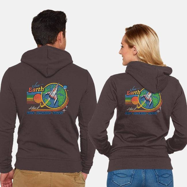 Visit Earth-unisex zip-up sweatshirt-Steven Rhodes