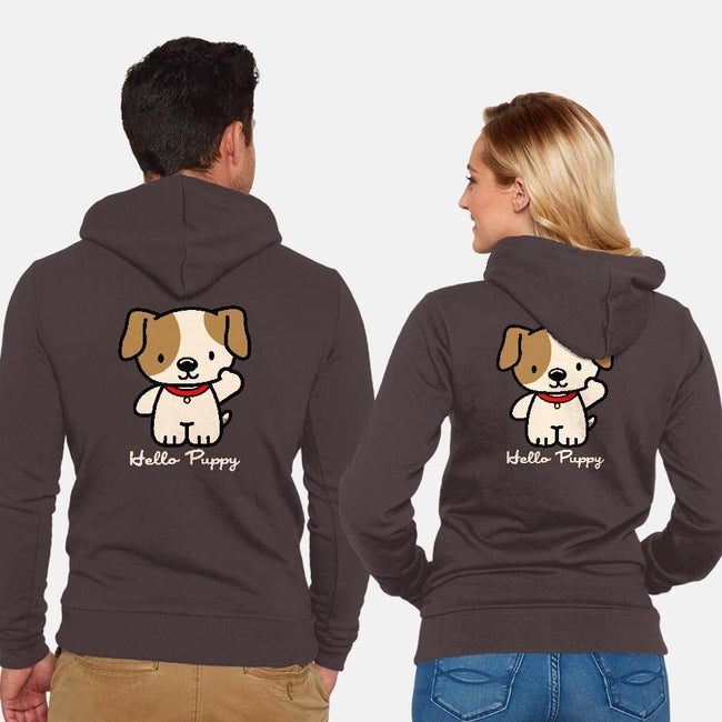 Hello Puppy-unisex zip-up sweatshirt-troeks