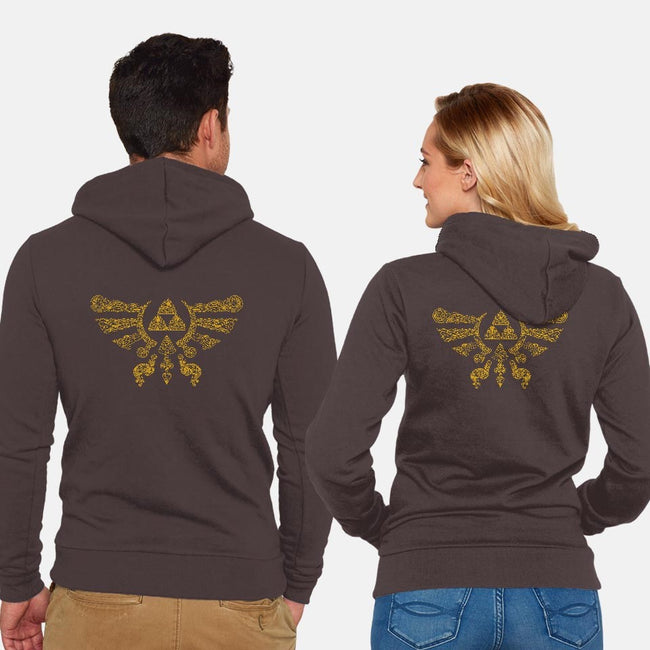 Hylian Henna-unisex zip-up sweatshirt-Legendary Phoenix