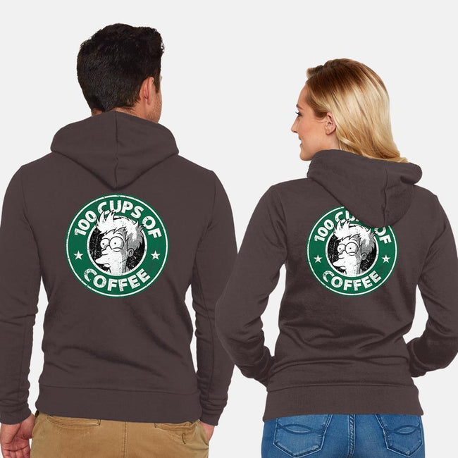 100 Cups of Coffee-unisex zip-up sweatshirt-Barbadifuoco