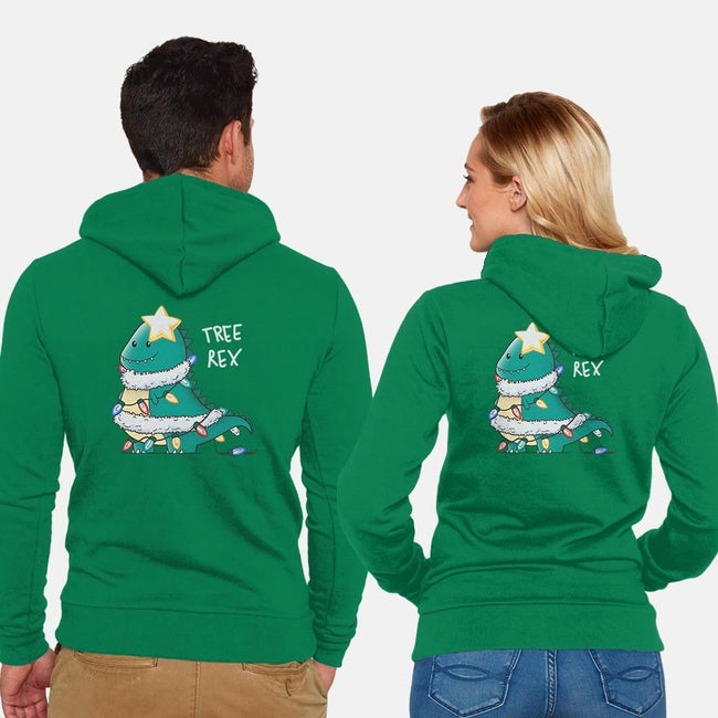 Tree-Rex-unisex zip-up sweatshirt-TaylorRoss1