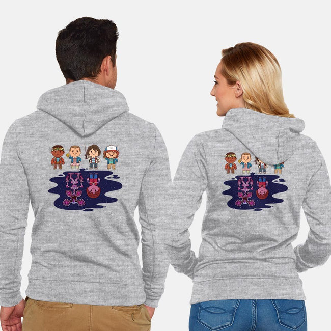 Strange Little Things-unisex zip-up sweatshirt-mattkaufenberg