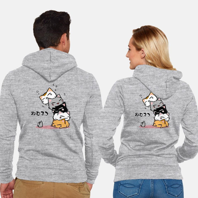 Neko Uh-oh-unisex zip-up sweatshirt-JAZZCOLA