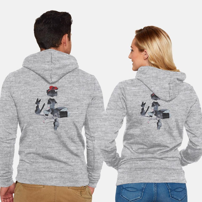My Favorite Witch-unisex zip-up sweatshirt-alliebirdseed