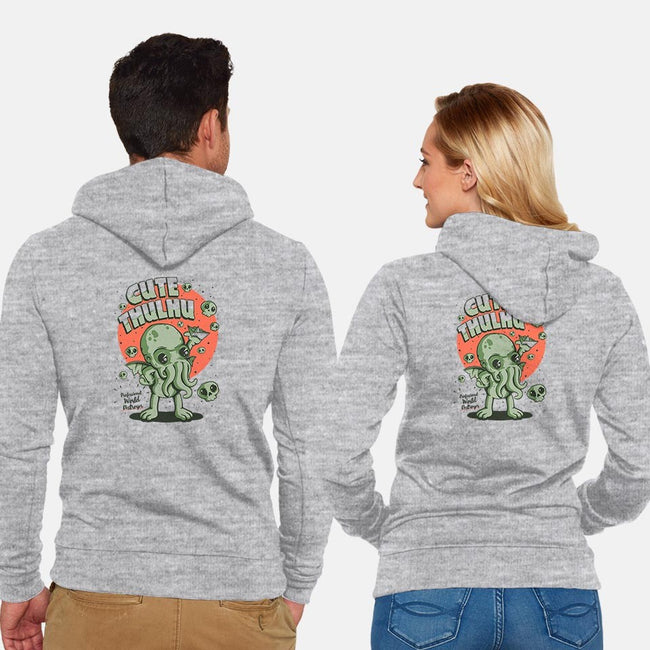 Cutethulhu-unisex zip-up sweatshirt-ilustrata