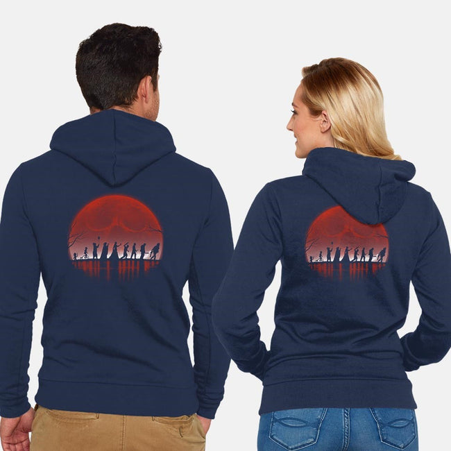 The Fellowship of the Horror-unisex zip-up sweatshirt-ddjvigo