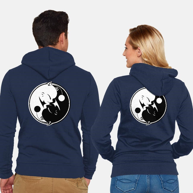 Yin Yang Mog-unisex zip-up sweatshirt-motoslave