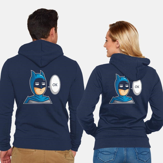 One Punch Bat-unisex zip-up sweatshirt-krisren28