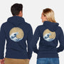 Hokusai Gojira-unisex zip-up sweatshirt-Mdk7