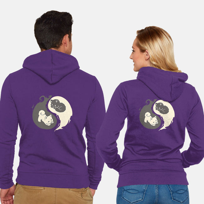 Yin and Yang-unisex zip-up sweatshirt-amyneko