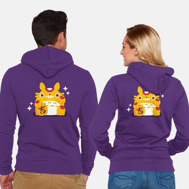 My Neighbor Maneki-Neko-unisex zip-up sweatshirt-daria rhodes